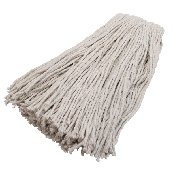 24 OZ - Cotton Cut End Wet Mop - 4ply - White - 12 / CS.